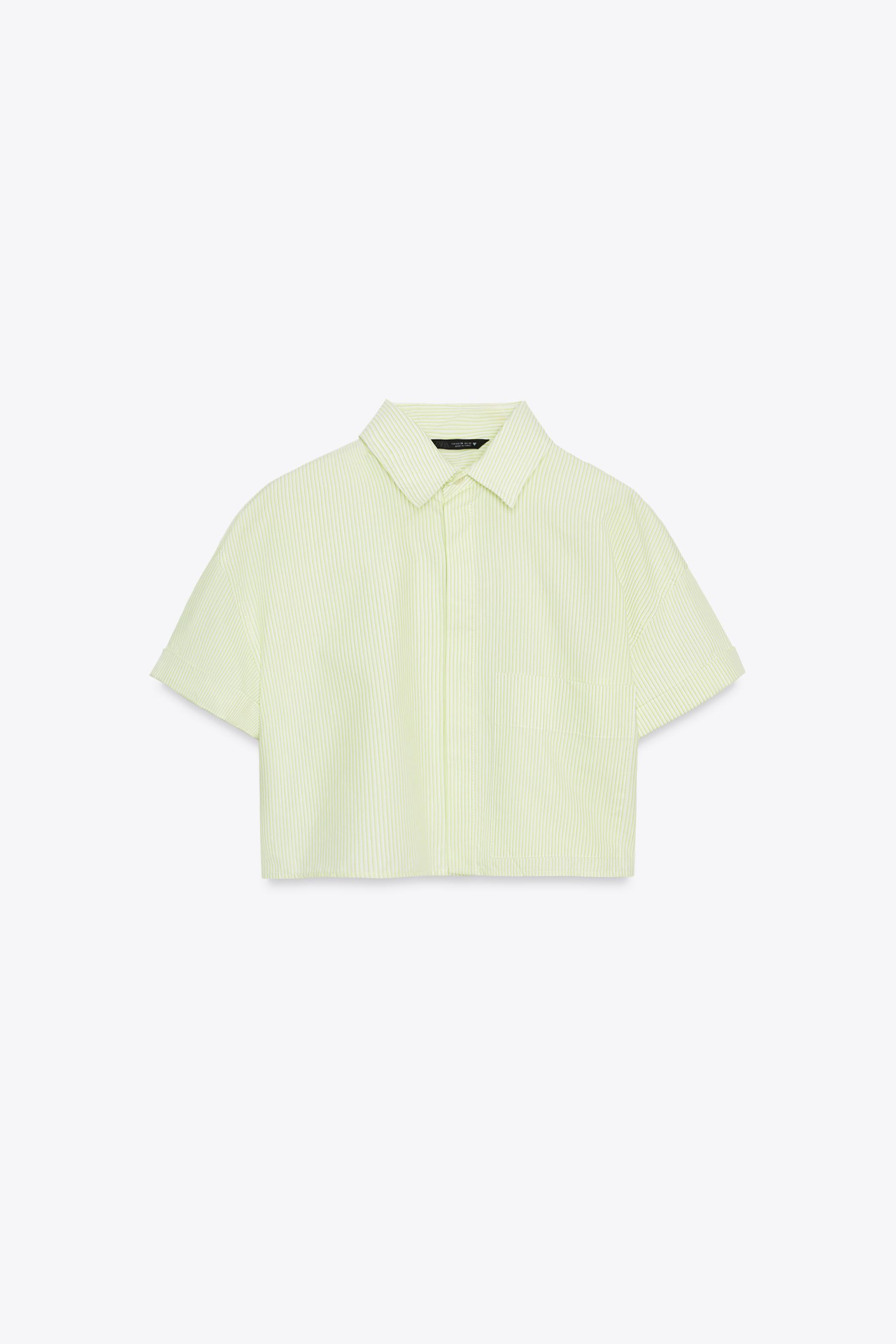 POPLIN CROP SHIRT